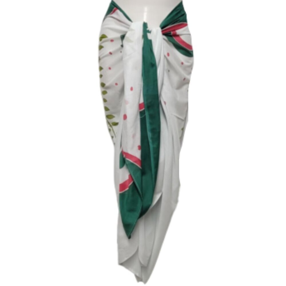 Womens Cotton Beach Wrap Sarong Handpainted Batik Wrapskirt Pareo Beachwear-NEW